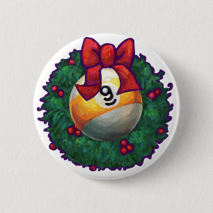 9 Ball Weihnachten Button