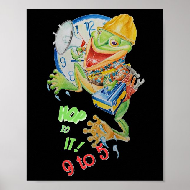 9 bis 5 MOTIVATOR FROG POSTER (Vorne)