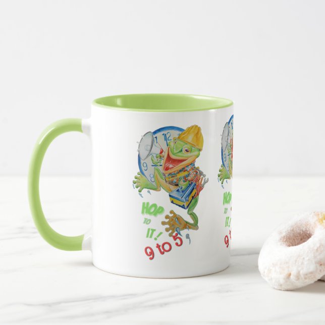 9 bis 5 MOTIVATOR-FROG-TASSE Tasse (Mit Donut)