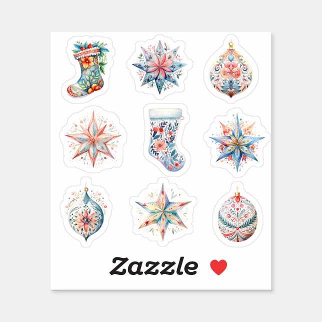 9 Boho Christmas Custom-Cut Vinyl Sticker (Von Creator hochgeladen)