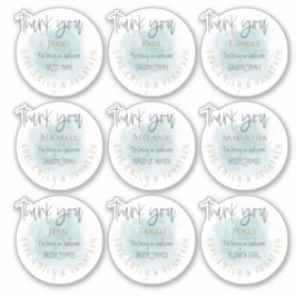 9 Brautparty "Einzelnamen" Aufkleber