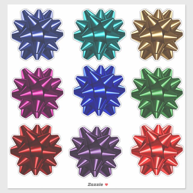 9 Crush Proof Gift Wrap Bows zum Verschicken von K Aufkleber (Blatt)