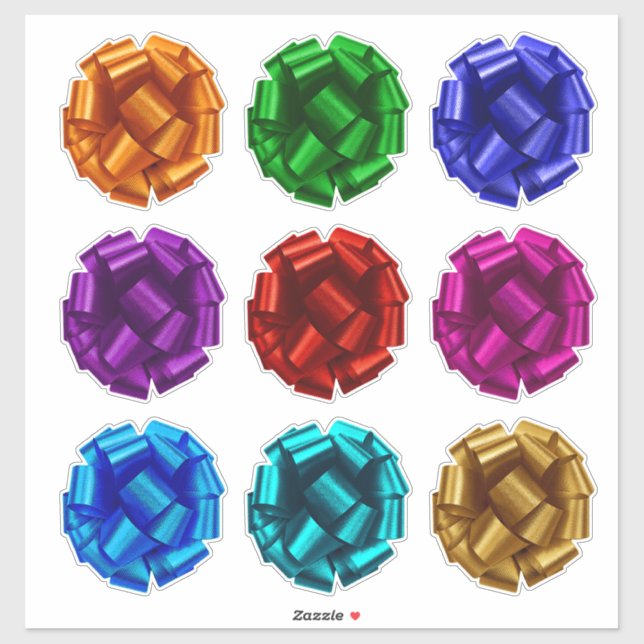 9 Crush Proof Gift Wrap Bows zum Verschicken von K Aufkleber (Blatt)