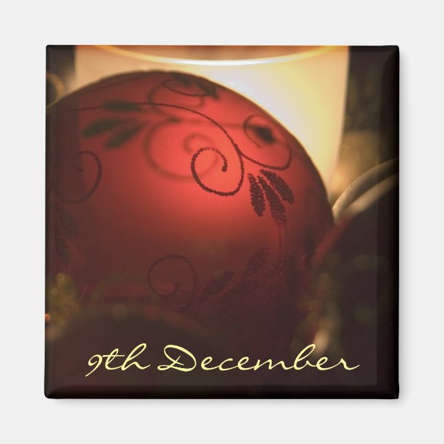 9. Dezember ・ Bauble ・ Magnet (Vorne)