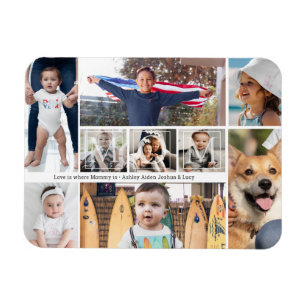 9 Foto Collage Liebe Sie Mama Unternamen Magnet