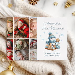 9 Foto Erste Weihnachtsgeburtsanzeige Feiertagskarte