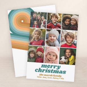 9 Foto Grenze - Frohe Weihnachten Retro Linie Art