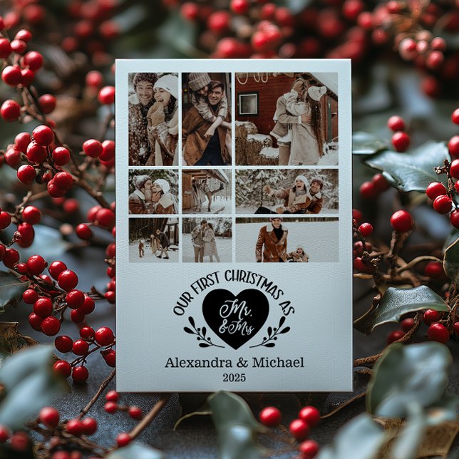 9 Foto Herz Erstes Weihnachten als Mr & Mrs (Von Creator hochgeladen)