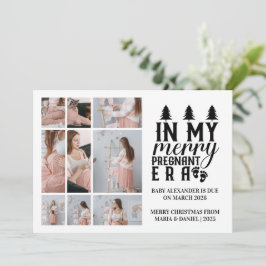 9 Foto in meiner frohen Schwangerschaft Weihnachte Feiertagskarte