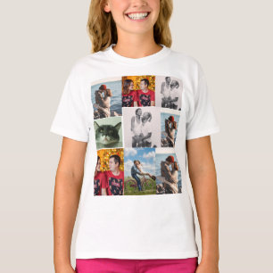 9 Foto individuelles personalisiertes Collage T-Shirt