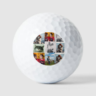 9 Foto individuelles personalisiertes Kollage Golfball