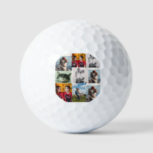 9 Foto individuelles personalisiertes Kollage Golfball