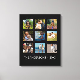 9 Foto Instagram Collage Gothic Black Leinwanddruck