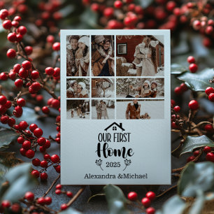 9 Foto Minimialist Christmas Unsere erste Zuhause Feiertagskarte