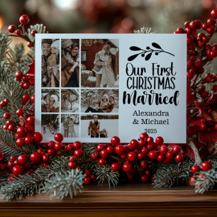 9 Foto Minimialist Unser erstes Weihnachtsfest Ver Feiertagskarte