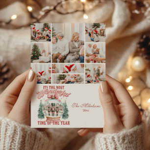 9 Foto Pinker Nussknacker Weihnachts-Wunderland-Gl Feiertagskarte