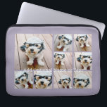 9 Foto Square Collage - mit Text - Orchid lila Laptopschutzhülle<br><div class="desc">Für dieses Design können Sie quadratische oder selbstständige Fotos verwenden. Verwenden Sie acht quadratische Fotos,  um ein einzigartiges und persönliches Geschenk zu schaffen. Oder man behalte den Hipster Welpe und macht einen trendigen Sake. Wenn Sie die Bilder anpassen müssen,  klicken Sie auf das Werkzeug anpassen,  um Änderungen vorzunehmen.</div>
