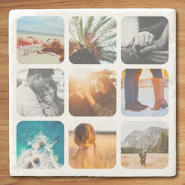 9 Foto Stone Untersetzer Template Raster gerundet