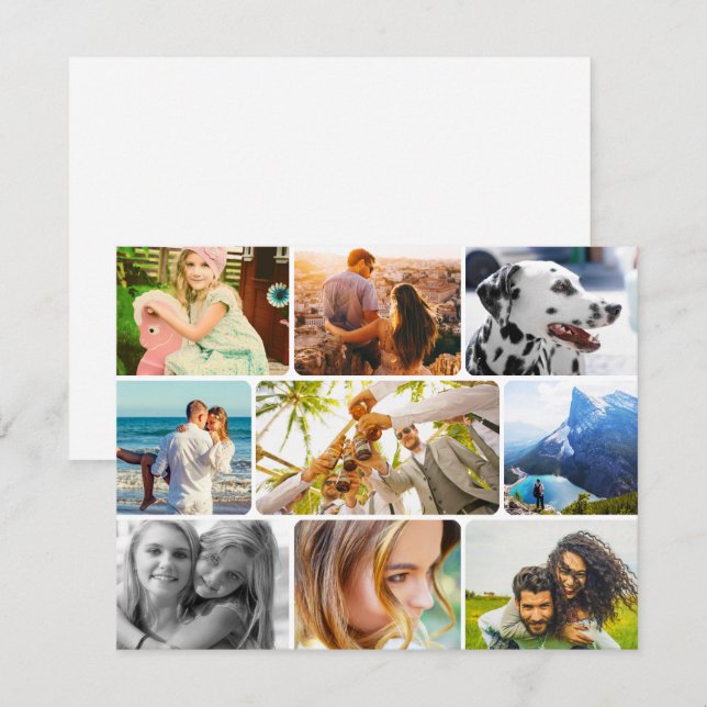 9 Foto Vorlage für Geburtstagskarten (Vorne/Hinten)