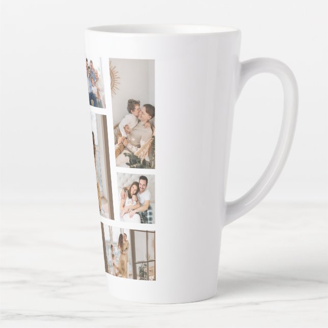 9 FotoCollage Template personalisieren Latte Tasse (Rechts)