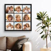 9 Fotos - Minimales Raster auf schwarzem Hintergru