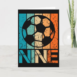 9. Fußball-Geburtstag 9 Jahre alte 9-jähr Jungen M Karte