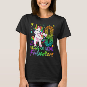 9. Geburtstag 9 Jahre alter Girl Flossen Einhorn P T-Shirt
