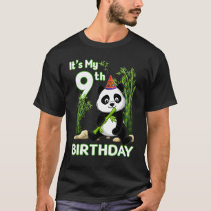 9. Geburtstag 9 Jahre altes Party Tier Panda T-Shirt