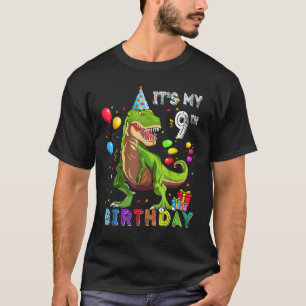 9. Geburtstag 9 Jahre Junge Dino Rex Dinosaurier T-Shirt