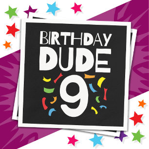 9. Geburtstag 9 Jahre Junge Party Geburtstag Typ 9 Serviette