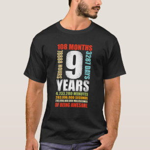 9. Geburtstag 9 Jahre Jungen Mädchen Kinder Party  T-Shirt