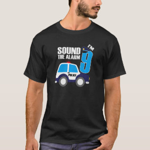 9. Geburtstag 9 Neunjährige Polizist T-Shirt