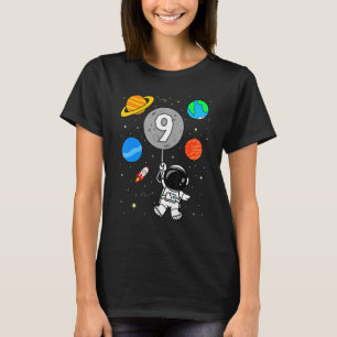 9. Geburtstag Astronaut Weltraumplaneten Ballon T-Shirt