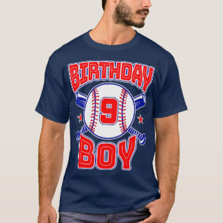 9. Geburtstag Baseball Big Number 9 9 Jahre alt B T-Shirt