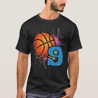 9. Geburtstag Basketball 9 Jahre alter Geburtstag T-Shirt