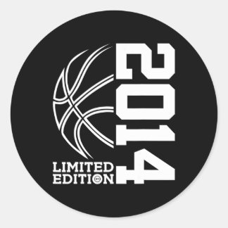 9. Geburtstag Basketball Limited Edition 2014 1 Runder Aufkleber