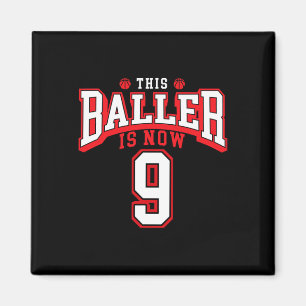 9. Geburtstag Basketball mehr als 9 Jahre alter Ta Magnet