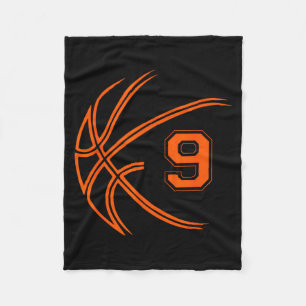 9. Geburtstag Basketball Neun 9 Jahre alte Jungen Fleecedecke