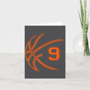 9. Geburtstag Basketball Neun 9 Jahre alte Jungen Karte