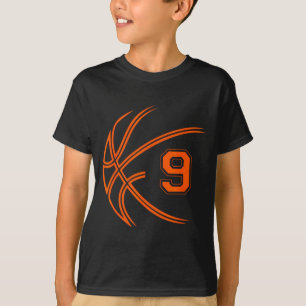 9. Geburtstag Basketball Neun 9 Jahre alte Jungen T-Shirt