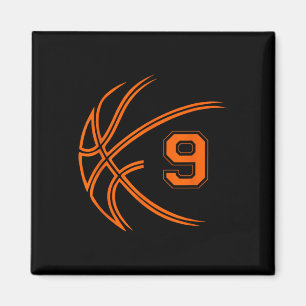 9. Geburtstag Basketball Neun 9 Jahre Jungen Kinde Magnet