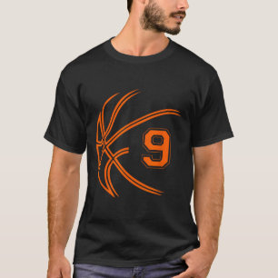 9. Geburtstag Basketball Neun 9 Jahre Jungen Kinde T-Shirt