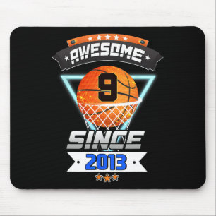 9. Geburtstag Basketball Spieler 9 Jahre alter Jun Mousepad