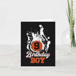 9. Geburtstag Basketball Thema Geburtstag Junge 9Y Karte