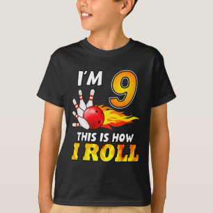 9. Geburtstag Bowling So Roll ich 9 Jahre alt T-Shirt