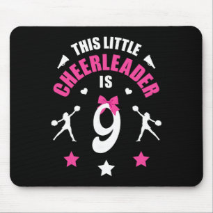 9. Geburtstag Cheerleader Mädchen T-Shirt 9 Jahre  Mousepad