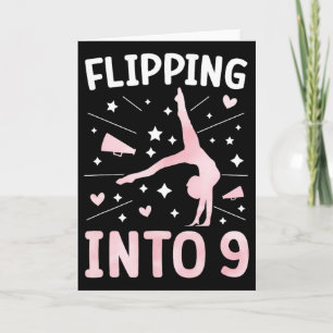 9. Geburtstag Cheerleading Mädchen Neunjährige Che Karte