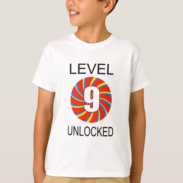 9. Geburtstag Computerspiel T-Shirt (Vorderseite)