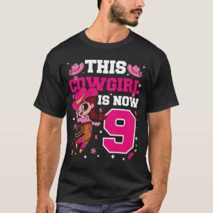 9. Geburtstag Cowgirl Neunjährige Cow Gir T-Shirt