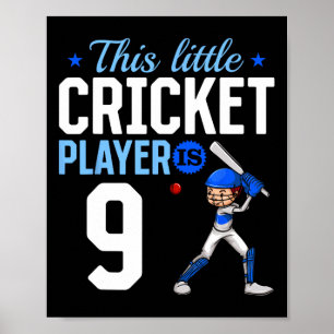 9. Geburtstag Cricket-Spieler Poster